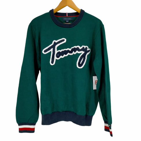トミーヒルフィガー TOMMY HILFIGER ロゴワッペンデザインクルーネックニット メンズ JPN:L
