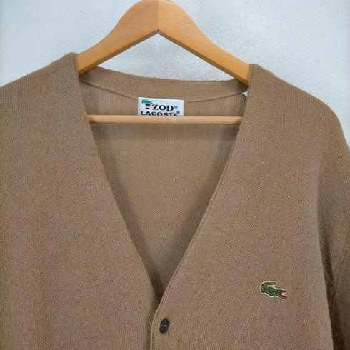 アイゾッドラコステ IZOD LACOSTE 70~80s 糸巻きタグ ワニ刺繍アクリルカーディガン メンズ JPN:XL
