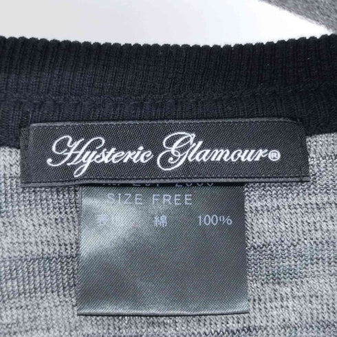 ヒステリックグラマー HYSTERIC GLAMOUR ドクロデザインボーダーニット レディース FREE