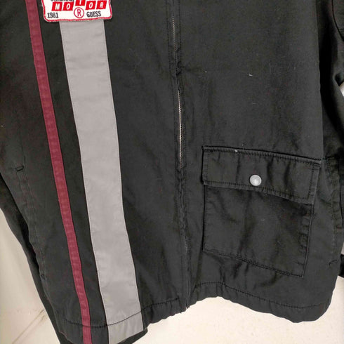 ゲス GUESS ワッペンデザインスタンドカラーレーシングジャケット メンズ JPN:M