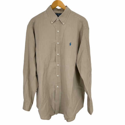 ラルフローレン RALPH LAUREN CLASSIC FIT シルクリネンシャツ メンズ JPN:L