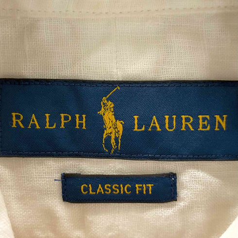 ラルフローレン RALPH LAUREN CLASSIC FIT ポニー刺繍ボタンダウンリネン半袖シャツ メンズ JPN:S