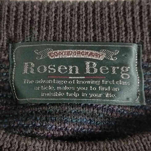 ROSEN BERG 刺しゅうクルーネックニット メンズ