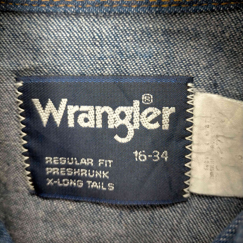 ラングラー Wrangler デニムウエスタンシャツ メンズ 16-34