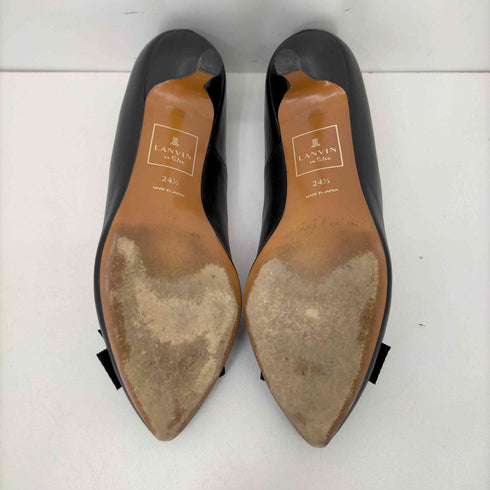 ランバンオンブルー LANVIN en Bleu リボンヒールパンプス レディース 24 2/1