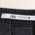 ザラ ZARA Pleated Denim Mini Skirt Blac レディース M