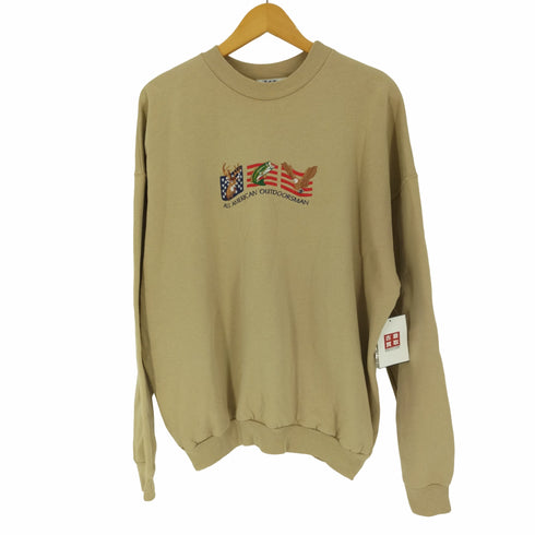 MC Sport 90S メキシコ製 アニマル 柄 刺繍 クルーネック スウェット メンズ import:XL