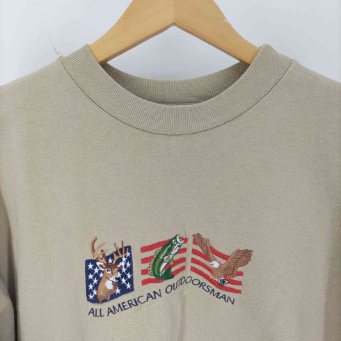 MC Sport 90S メキシコ製 アニマル 柄 刺繍 クルーネック スウェット メンズ import:XL