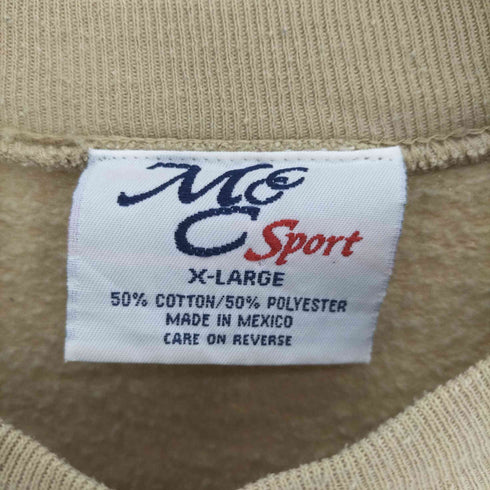 MC Sport 90S メキシコ製 アニマル 柄 刺繍 クルーネック スウェット メンズ import:XL