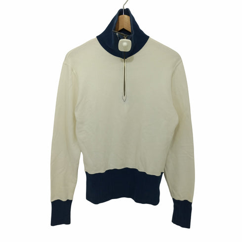 attractions HALF ZIP MOTORCYCLE SWEAT WALDES製扇形ジッパー メンズ US:38