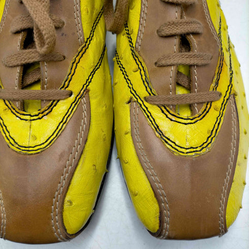 ボッテガヴェネタ BOTTEGA VENETA イタリア製 Ostrich Leather Driving Shoes オーストリッチ ドライビングシューズ メンズ EUR:42