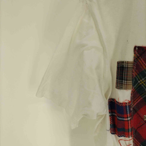 ジュンヤワタナベコムデギャルソンマン JUNYA WATANABE COMME des GARCONS MAN 14AW スタッズ 英国国旗 縮絨 パッチワーク S/S Tシャツ AD2014 メンズ JPN:M