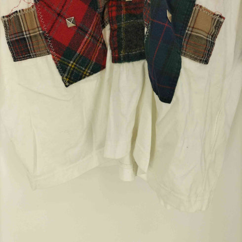 ジュンヤワタナベコムデギャルソンマン JUNYA WATANABE COMME des GARCONS MAN 14AW スタッズ 英国国旗 縮絨 パッチワーク S/S Tシャツ AD2014 メンズ JPN:M