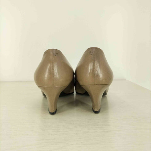 イヴサンローラン Yves Saint Laurent スウェードリボン レザー ヒールパンプス レディース 34 1/2