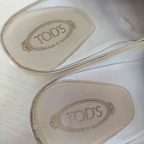 トッズ TODS ローヒール レザー ミュールサンダル レディース 34 1/2