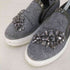 スタッカート STACCATO ビジュー ストーン装飾 シルバー 厚底スリッポン レディース JPN:22.5