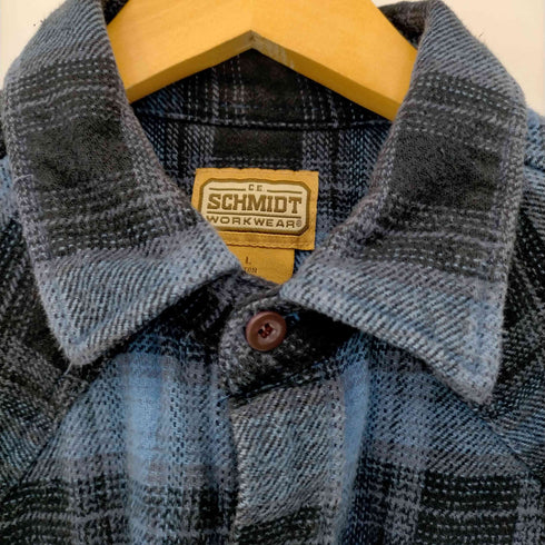 SCHMIDT WORKWEAR 90S フランネル オンブレチェックシャツ メンズ import:L
