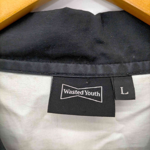 ウェイステッドユース WASTED YOUTH バックプリントフロントロゴ刺繍コーチジャケット メンズ import:L