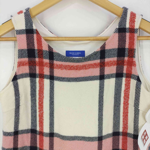 ブルーレーベルクレストブリッジ BLUE LABEL CRESTBRIDGE チェック ノースリーブワンピース レディース 36