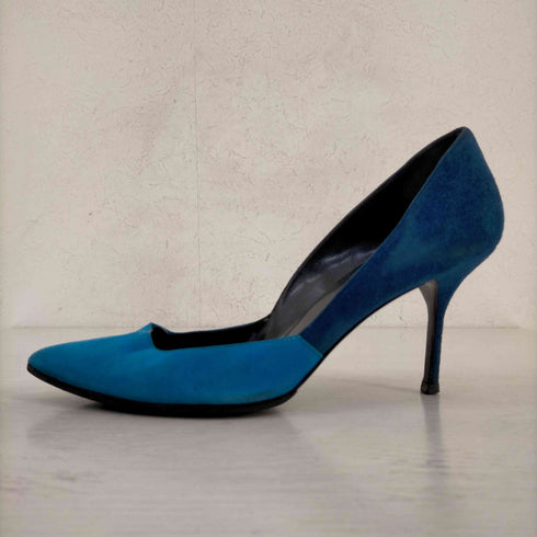 ピエールアルディ PIERRE HARDY SUEDE KID レザー切替バイカラーフラットパンプス レディース 37 1/2