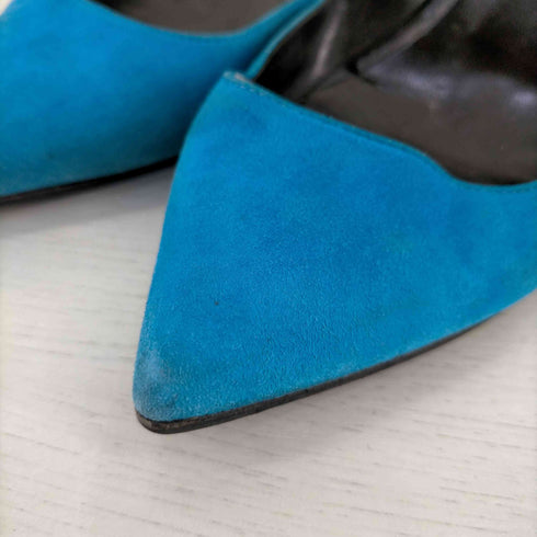 ピエールアルディ PIERRE HARDY SUEDE KID レザー切替バイカラーフラットパンプス レディース 37 1/2
