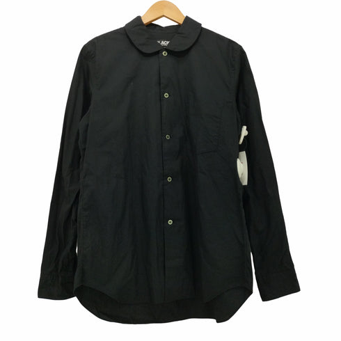 ブラックコムデギャルソン BLACK COMME des GARCONS 2020AW 丸襟 長袖シャツ コットン ラウンドカラーシャツ レディース JPN:L