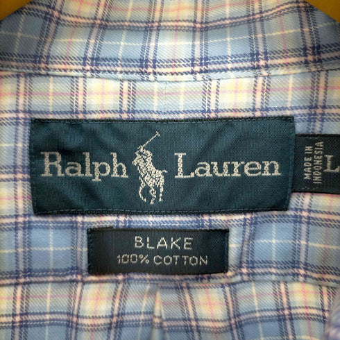 ラルフローレン RALPH LAUREN 90s BLAKE チェック柄L/S シャツ メンズ LL