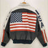 MICHAEL HOBAN WHEREMI 星条旗 USA ジップアップレザージャケット メンズ import:L