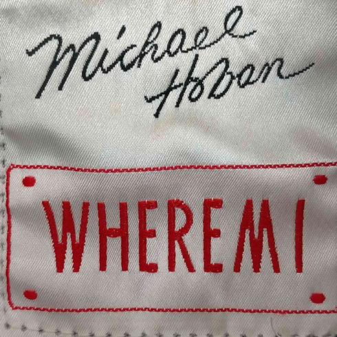 MICHAEL HOBAN WHEREMI 星条旗 USA ジップアップレザージャケット メンズ import:L