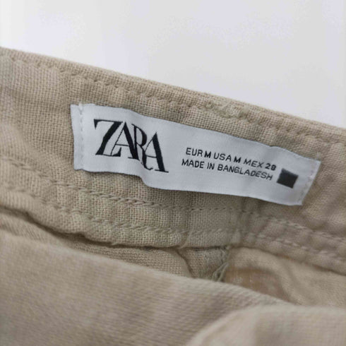 ザラ ZARA リネン ブレンド ストレート レッグ パンツ レディース JPN:M