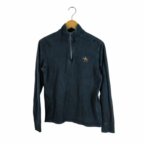 ラルフローレンパープルレーベル RALPH LAUREN PURPLE LABEL シルク55% ポニー刺しゅうハーフジップカットソー メンズ JPN:S