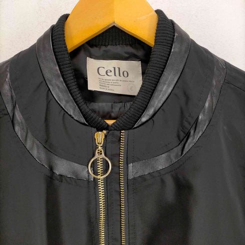 CELLO 翼刺繍スタッズナイロンフライトジャケット メンズ