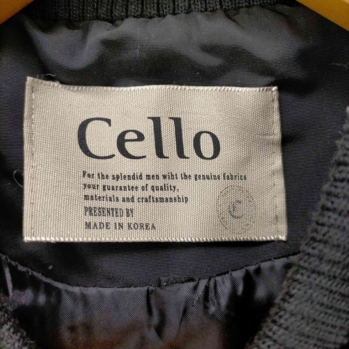 CELLO 翼刺繍スタッズナイロンフライトジャケット メンズ