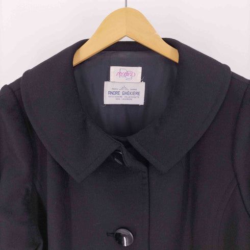 ANDRE GHEKIERE 100% CASHMERE カシミヤ ステンカラー コート レディース