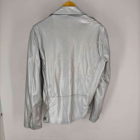 ザラマン ZARA MAN メタリックレザーダブルライダースジャケット メンズ JPN:L
