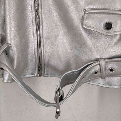 ザラマン ZARA MAN メタリックレザーダブルライダースジャケット メンズ JPN:L