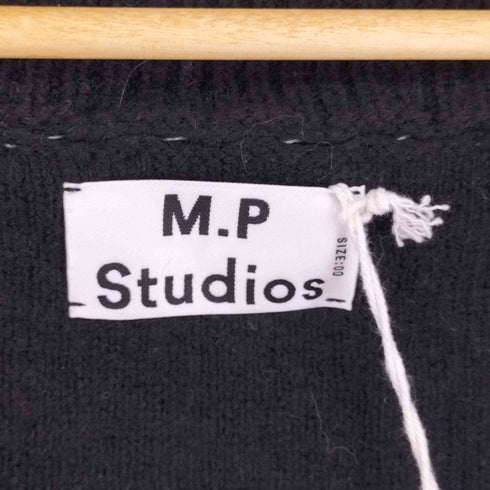 エムピー ストゥディオス M.P Studios Vネック デザインニット 白ステッチ加工 メンズ JPN:0