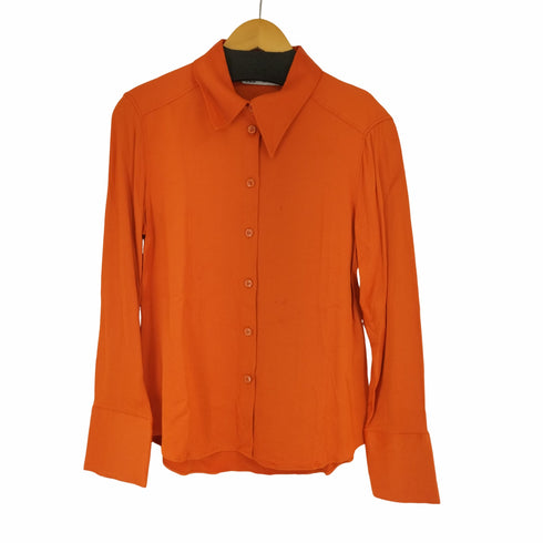 ザラ ZARA レーヨン100 L/S シャツ レディース import:L