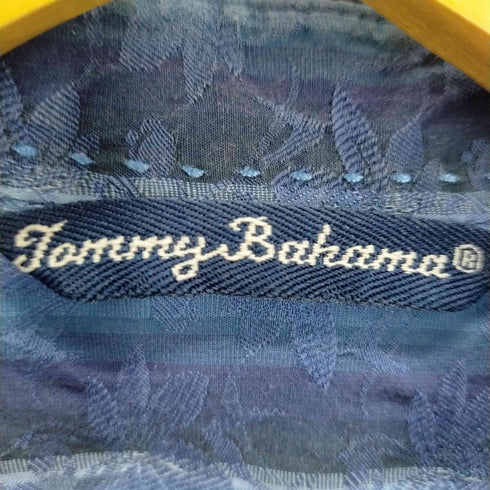 トミーバハマ Tommy Bahama リーフ柄 ストライプL/Sシャツ メンズ