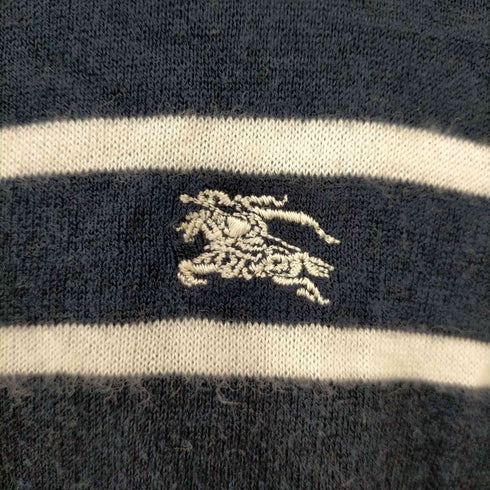 バーバリーブルーレーベル BURBERRY BLUE LABEL ロゴ刺繍 ボーダーニット レディース EUR:38