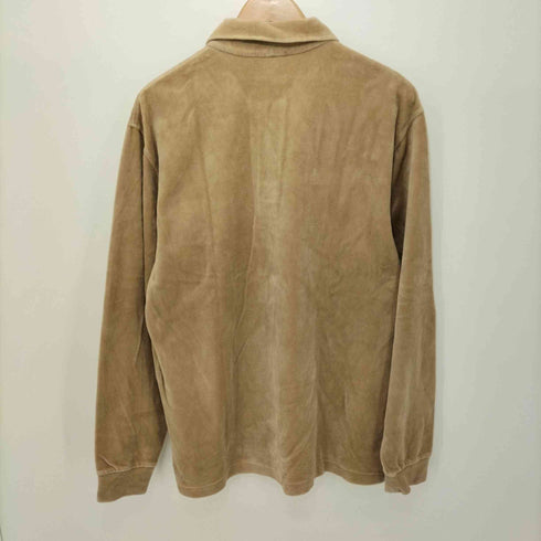ランズエンド LANDS END 90-2000s アメリカ製 コットンポリ ハーフボタン ベロアシャツ メンズ import:M