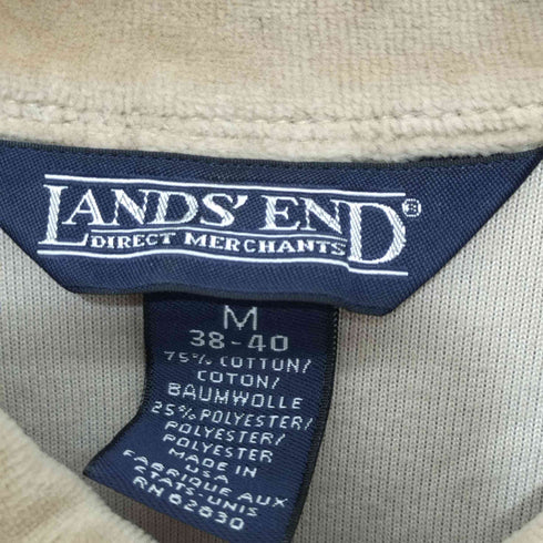 ランズエンド LANDS END 90-2000s アメリカ製 コットンポリ ハーフボタン ベロアシャツ メンズ import:M