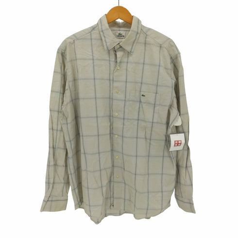 ラコステ LACOSTE 90-2000s ヴィンテージ ワンポイント ポケット チェック柄 L/S シャツ メンズ 44