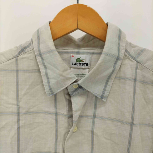 ラコステ LACOSTE 90-2000s ヴィンテージ ワンポイント ポケット チェック柄 L/S シャツ メンズ 44