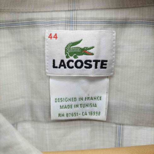 ラコステ LACOSTE 90-2000s ヴィンテージ ワンポイント ポケット チェック柄 L/S シャツ メンズ 44