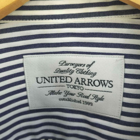 ユナイテッドアローズ UNITED ARROWS ワイドカラー ブロード ストライプ シャツ メンズ 37