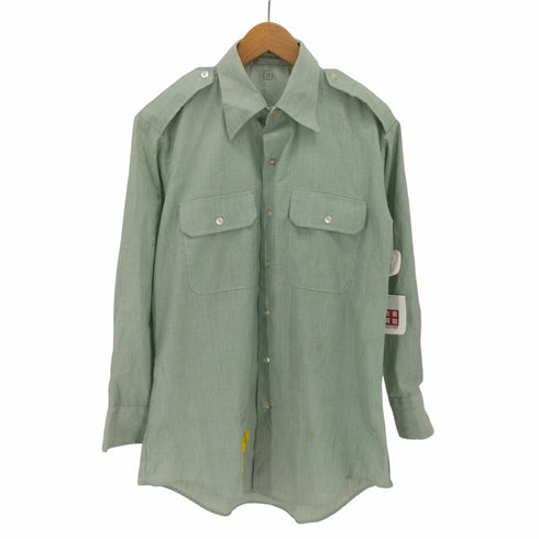 ユーエスアーミー US ARMY 82年製 エポレット ドレスシャツ L/S ミリタリー シャツ メンズ 15 1/2