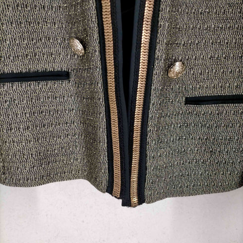 ザラマン ZARA MAN ラメ糸 金釦 スネークチェーンデザインジャケット メンズ