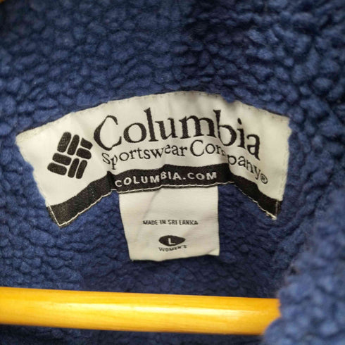 コロンビアスポーツウェア Columbia Sportswear 00s ドローコード フルジップ ナイロン フリース パーカー ジャケット レディース import:L