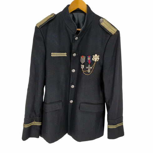 ザラ ZARA 銀ボタン ロゴ装飾軍服 メンズ US:40